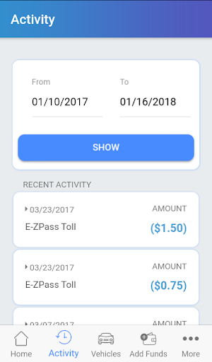 EZPass VA Screenshot 1