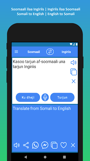 Soomaal Iingiriis Turjumaan Screenshot 1