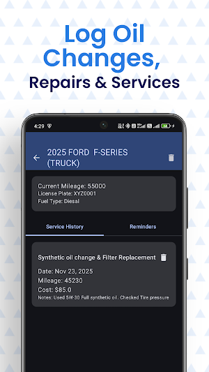 Car Service & Maintenance Log Screenshot 3