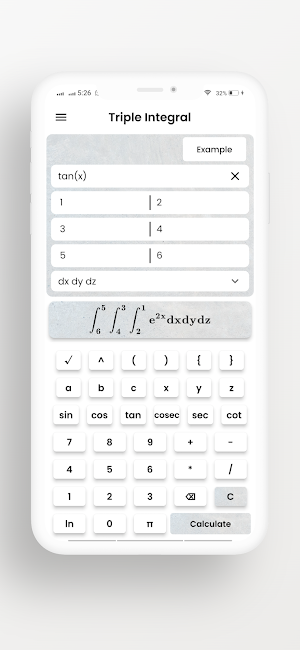 Triple Integral Calculator Screenshot 0