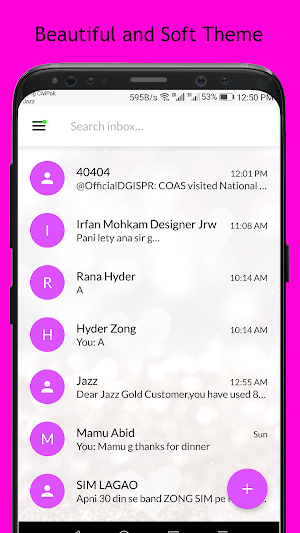 Perfume SMS Dual Theme Screenshot 3