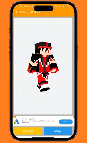 Boboiboy Skin for Minecraft PE Screenshot 0