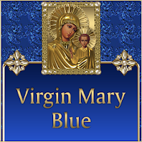 Virgin Mary Blue Go SMS theme