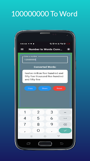 Number to word converter plus Screenshot 0