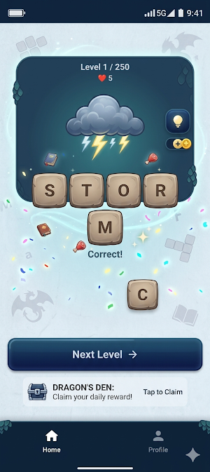 WordDragons: Spelling Master Screenshot 1