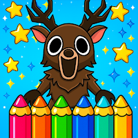 Night In Forest Coloring Book