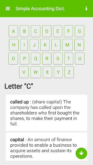 Simple Accounting Dictionary Screenshot 0
