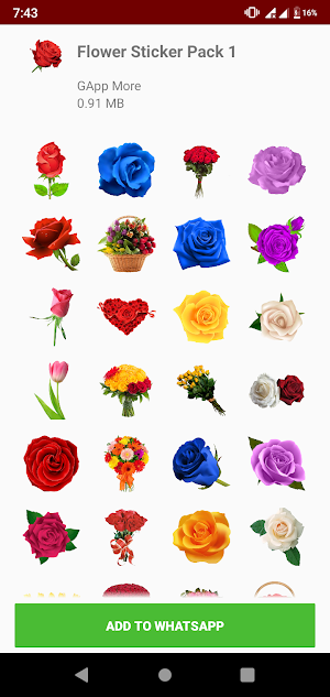 Flowers Stickers for WhatsApp WAStickerApps Screenshot 2
