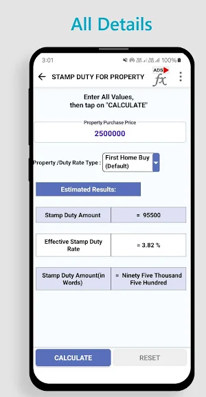 Stamp Duty Estimator Screenshot 2