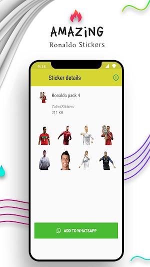 Ronaldo Stickers For Whatsapp - WAStickerApps Screenshot 1