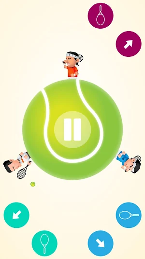 Circular Tennis 2 Player Games Screenshot 3