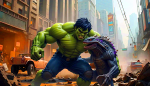 Incredible Green Hero battle Screenshot 2