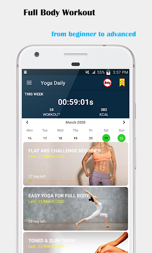 Yoga Home Workouts - Yoga Daily For Beginner Screenshot 2