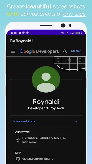 Roynaldi CV Screenshot 0