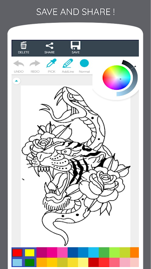 Cool Tattoo Coloring Book Screenshot 1