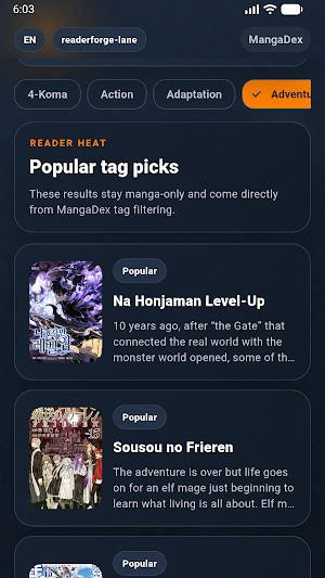 MangaUpdates Screenshot 0