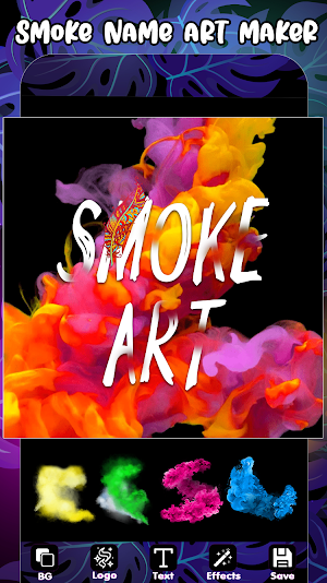 3D Smoke Effect Name Art Maker Screenshot 0