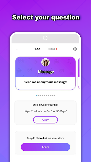Rasloni: Get Anonymous Message Screenshot 1