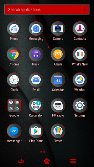 red drop | Xperia™ Theme - rounded edges Screenshot 3