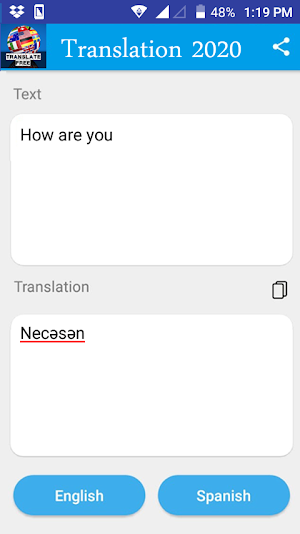Azerbaijani to English translator Screenshot 0