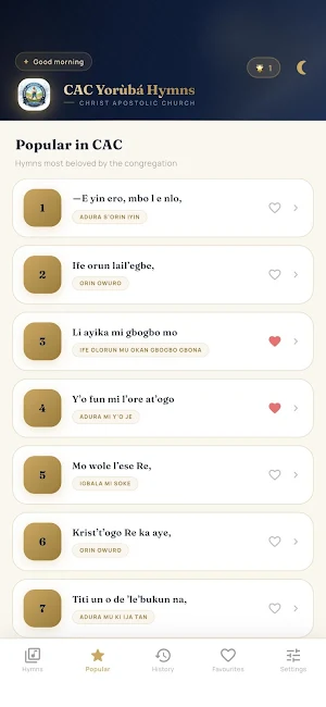 CAC Yoruba Hymns Screenshot 2