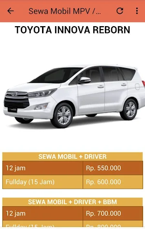 Namira Rental Mobil Jogja Screenshot 1