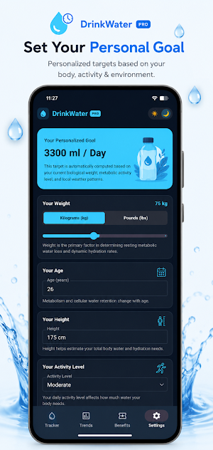 DrinkWater: Daily Hydration Screenshot 1