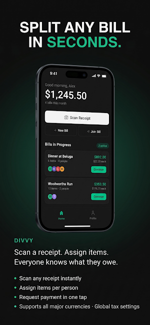 Divvy - Bill Split & Pay Screenshot 0