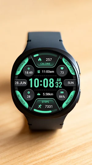 Ink Green Arc Data ZKin Watch Screenshot 1