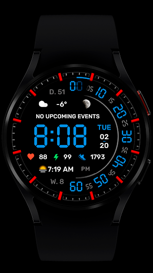 WR 014 Digital Watch Face Screenshot 1