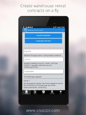 Warehouse Lease&Capacity Screenshot 1