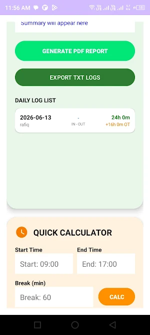 Time Salary Work Calculator Screenshot 2