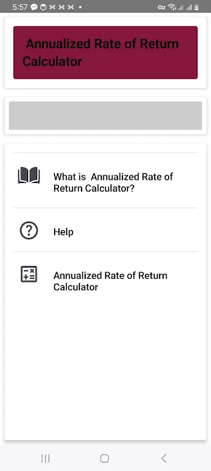 Annualized RoR Calculator Screenshot 0