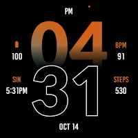 Active Blue Orange Watch Face