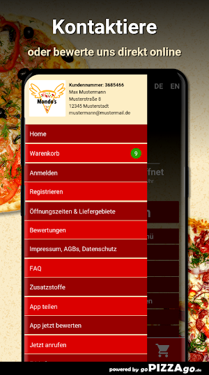 Mondos Pizzaservice Backnang Screenshot 2