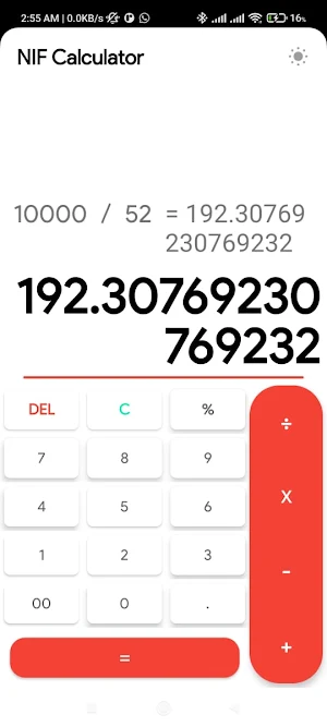 NIF Calculator Screenshot 0
