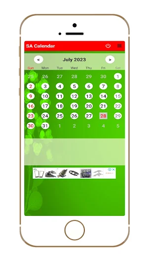 South Africa Calendar Screenshot 3