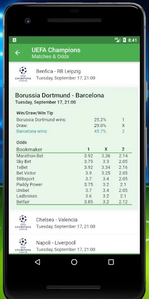 Football Matches, Tips and Odds Screenshot 0