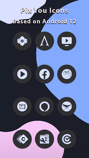 Pix You Cornflower Dark Icons Screenshot 2