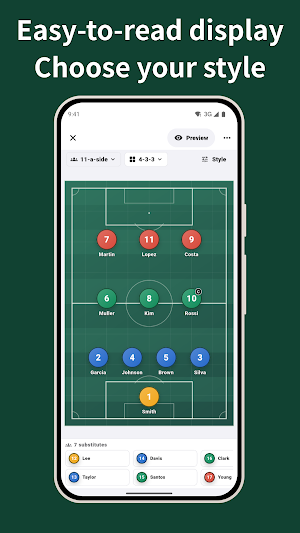 Soccer Lineup & Tactics Screenshot 1