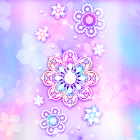 Jewel Pastel Flower- Wallpaper