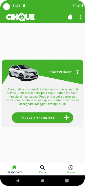Cinque car sharing Screenshot 1