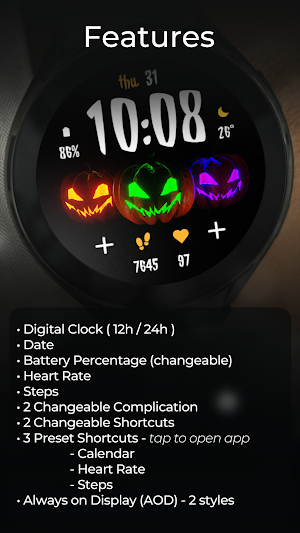 TVV Halloween 5 Watch Face Screenshot 2