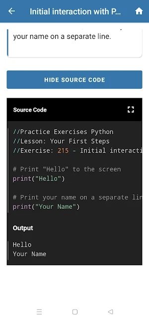 Practice Exercises Python Screenshot 3
