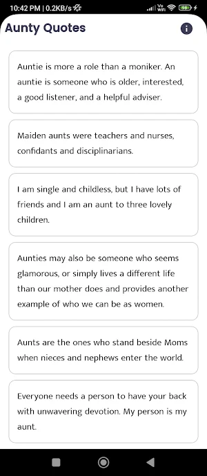 Aunty Quotes and Sayings Screenshot 0