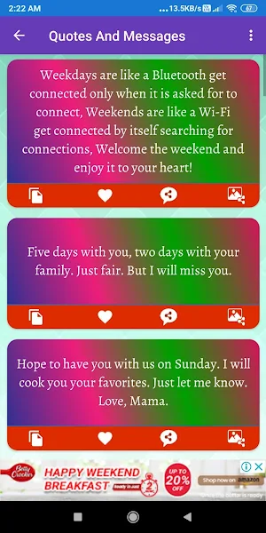 Happy Weekend: Greetings, GIF Wishes, SMS Quotes Screenshot 2