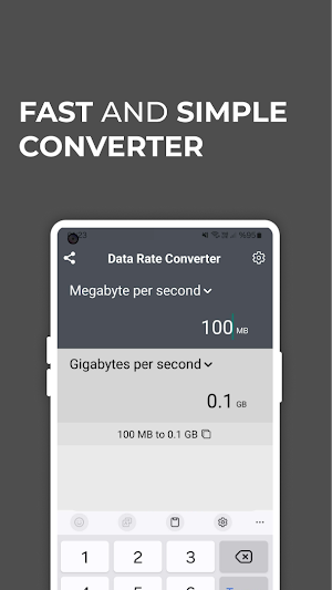 Mbps to MB/s Data Rate Convert Screenshot 0
