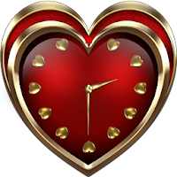 Heart Valentine Clock Widget