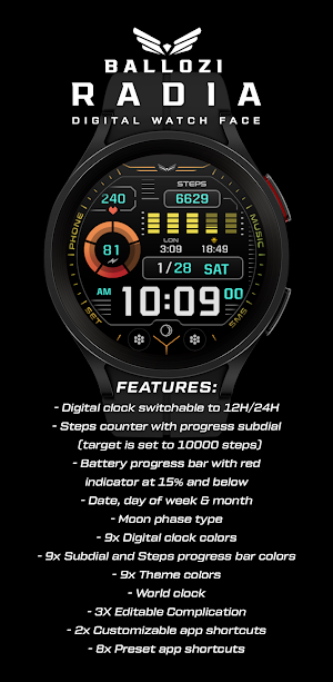 BALLOZI Radia Watch Face Screenshot 2