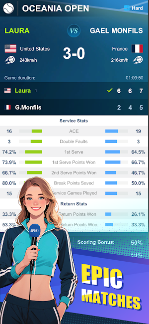 Tennis rising star Screenshot 3
